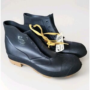 Onguard 86304 Men's 6" PVC Steel Toe Work Boots Black NWT Size 11